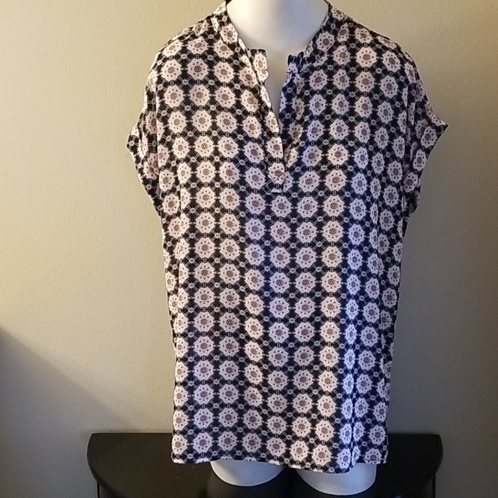 Pleione Sleeveless Top Blue/Pink/White XL